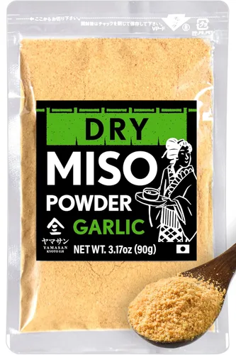 YAMASAN KYOTO UJI - Condimento de Miso de Ajo Seco Japonés, Polvo de Miso Liofilizado Mezclado con Ajo en Polvo, Rico Aroma y Umami, Sin Aditivos,