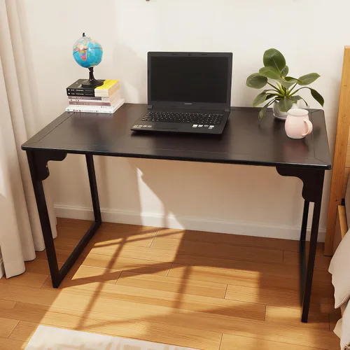 Miniatura 13 de Escritorio de madera maciza con cajón, escritorio de madera para oficina en casa para el trabajo, escritorio de computadora para estudiantes