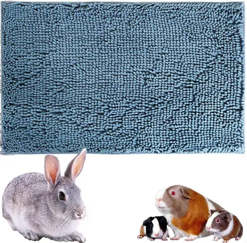 Miniatura 15 de Oncpcare Cama de Peluche Larga para Conejos, Liebres o Cobayas, Manta Cálida de Invierno para Conejos, Fundas Lavables y Reutilizables para Jaula