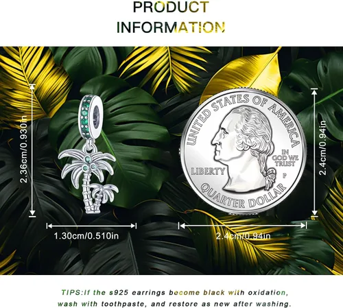 Miniatura 5 de NUJIFFY Abalorios de plata de ley 925 para pulseras y collares, pulseras solares con dije de estrella de mar y estrella, conchas de estrella de mar