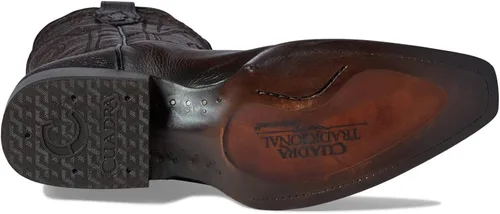Miniatura 3 de Cuadra Botas vaqueras para hombre en cuero genuino de ciervo marrón