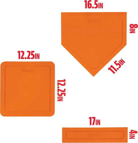 Miniatura 2 de Franklin Sports MLB Throw Down Baseball Bases with Home Plate + Pitcher's Rubber - Backyard Rubber Base Set Perfect for Baseball, Teeball + Kickball