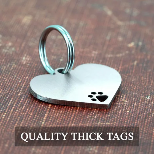 Miniatura 4 de Ultra Joys Placas de Identificación para Perros Personalizadas para Mascotas - Placa de ID Personalizada con Pata Hueca - Placa de Identificación