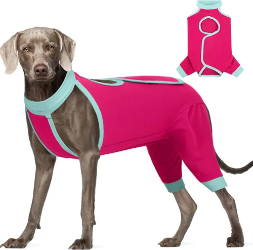 Miniatura 15 de ROZKITCH Manga de pierna para cirugía para perros, piernas traseras, macho y hembra para evitar lamer heridas, codo, rodillera, traje de Azul
