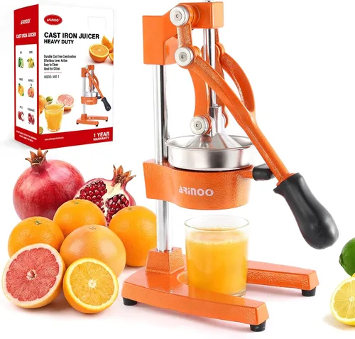 Miniatura 9 de Exprimidor de cítricos de hierro fundido de cocina, exprimidor manual de naranja, exprimidor de encimera resistente para limón, naranja, fácil