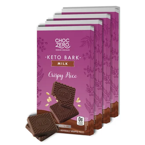 Miniatura 9 de ChocZero Corteza Crujiente de Caramelo de Chocolate con Leche, Sin Azúcar Añadida, Baja en Carbohidratos, Alta en Fibra, Apta para Keto, Sin