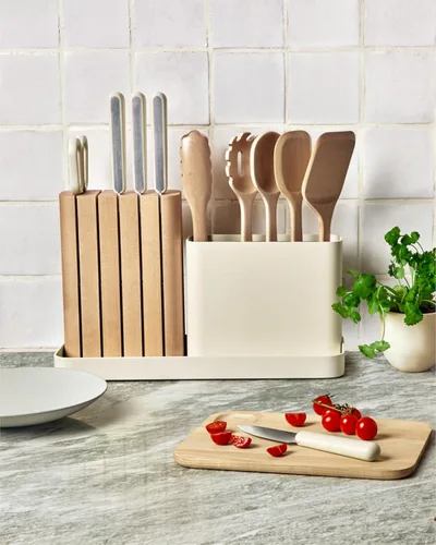 Miniatura 8 de Caraway Juego de Preparación de Cocina de 14 Piezas - Juego de Cuchillos de Cocina y Juego de Utensilios de Madera - Fabricado con Hojas de Acero