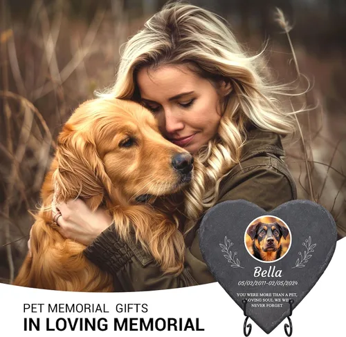 Miniatura 2 de Baosity Piedras conmemorativas para mascotas: regalos para perros y gatos por pérdida, monumentos conmemorativos del puente arcoíris 003