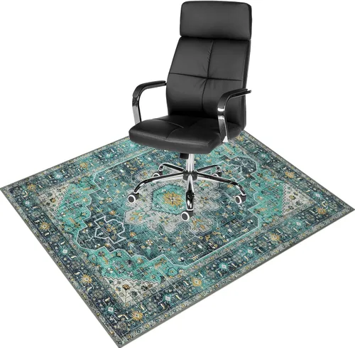 Miniatura 35 de Anidaroel Alfombrilla para silla de 48"x60" para piso de madera dura/piso de azulejos, alfombrilla de silla de escritorio para pisos duros, Rojo