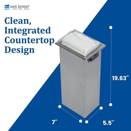 Miniatura 4 de San Jamar Dispensador de servilletas – Dispensador de servilletas de restaurante de acero inoxidable, unidad de mostrador, capacidad para 750