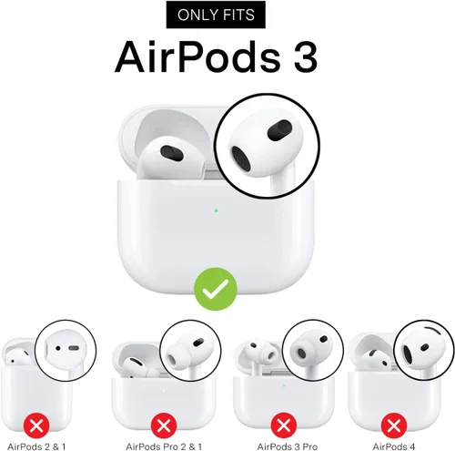 Miniatura 2 de Velvet Caviar Compatible with AirPods 3rd Generation Case with Keychain - Cute Protective Hard AirPod 3 Cases for Women - Blue Aquamarine Polka Dot
