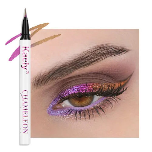 Miniatura 17 de evpct Delineador de ojos líquido cromático dúo, con purpurina de bronceador rosa, destello metálico brillante, sombra de ojos en lápiz, cambio
