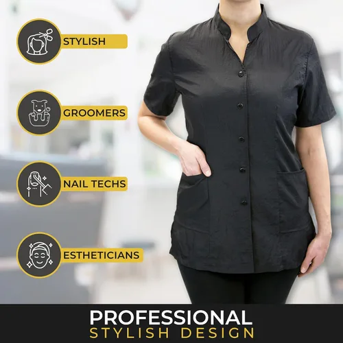 Miniatura 4 de CHARLENE Chaqueta Anna, uniforme de nylon para estilista de alta moda