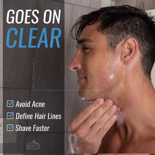 Miniatura 3 de Gel de afeitado para hombre – Gel de afeitar transparente para que puedas ver dónde estás afeitando – Para afeitados completos y tensar las líneas