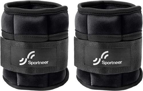 Miniatura 8 de Sportneer Juego de pesas de tobillo ajustables, 1 par, de 2, 4, 6, 8 y 10 libras, correas para el peso de las piernas para mujer, hombre, niños