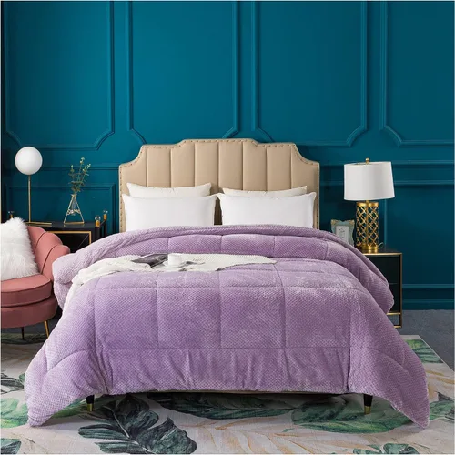 Miniatura 15 de KASENTEX Edredón de felpa sherpa de lujo súper ultrasuave, tamaño Queen, ropa de cama acogedora y reversible de piel sintética, lavable a máquina