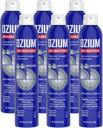 Miniatura 20 de Ozium A807035-3 - Desinfectante de aire y eliminador de olores para hogares, automóviles, oficinas y más, aroma a vainilla, paquete de 3