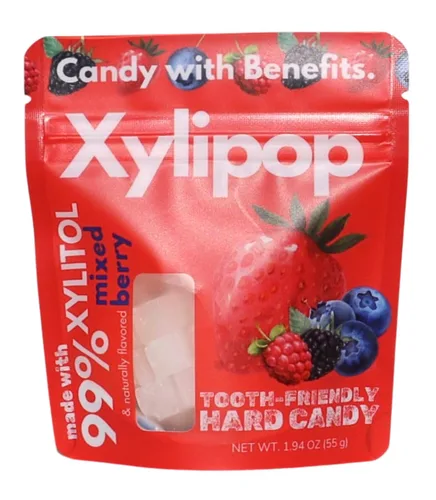 Miniatura 10 de Xylipop Grape - Caramelo de xilitol amigable con los dientes, fabricado con 3 ingredientes orgánicos, sin azúcar y vegano, tratamiento seguro