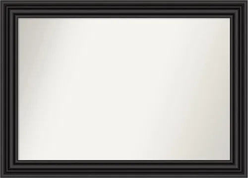 Miniatura 491 de Amanti Art Espejo personalizado, espejo de baño negro puente, espejo de pared o espejo de tocador de baño sobre el fregadero (26 x 26 pulgadas)