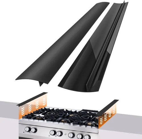 FLSEPAMB Cubiertas de silicona para huecos para estufas, paquete de 2 unidades resistentes al calor para rellenar huecos para horno, sellan huecos
