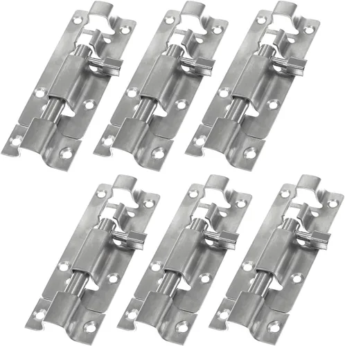6 cerraduras de seguridad para puerta, 3 pulgadas/2.953 in, acero grueso sólido resistente, perno de barril de puerta, cerradura de puerta, más