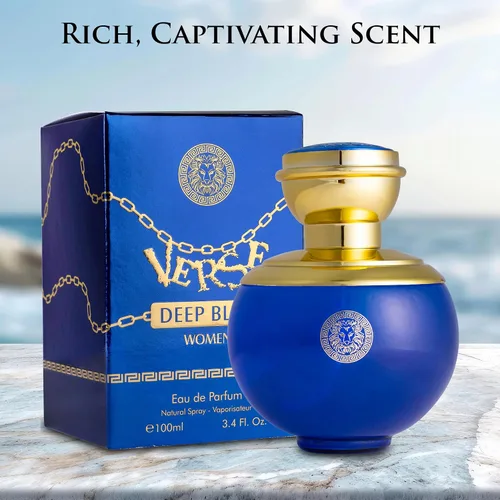 Miniatura 3 de Verse Deep Blue for Women EDP 3.4 fl oz - Acuerdos florales, afrutados y amaderados - Notas superiores de manzana, grosella negra y trébol aroma