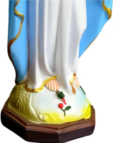 Miniatura 4 de Estatua de Virgen María de Nuestra Señora de Gracia, estatua religiosa católica de resina de 12 pulgadas para oración o devoción en el hogar