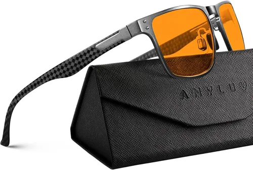 Miniatura 9 de ANYLUV Blue Light Glasses Men, Carbon Fiber Working Blue Light Blocking Glasses Relieve Eyestrain for Men Women