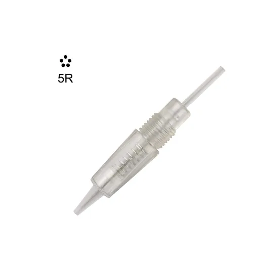 Miniatura 6 de Agujas de tatuaje tapas redondas para máquina de maquillaje permanente, juego de bolígrafos D1R/1R/3R/5R/5F/7F (tamaños mixtos, 50 piezas)