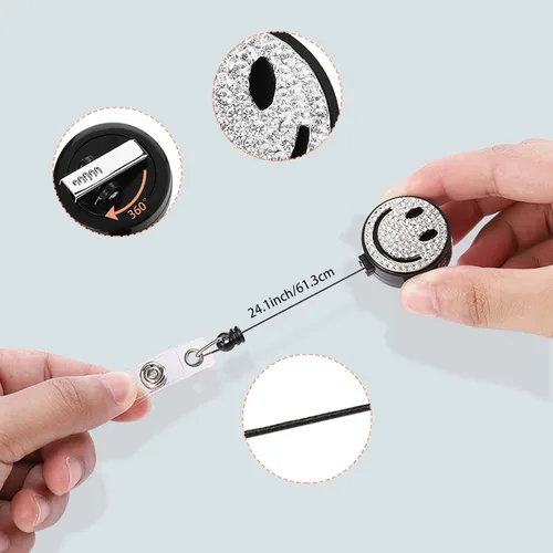 Miniatura 4 de Portatarjetas de enfermera, accesorios para el trabajo, lindos carretes de insignias, cordones retráctiles para insignias de identificación con un
