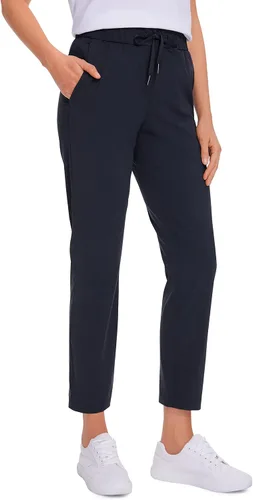 CRZ YOGA - Pantalones deportivos con elasticidad en 4 direcciones para mujer, pantalones 78 de vestir para el trabajo, con bolsillos, para hacer