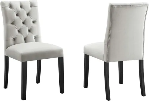 Miniatura 4 de Modway Duchess Performance Velvet - Juego de 2 sillas de comedor, color coñac
