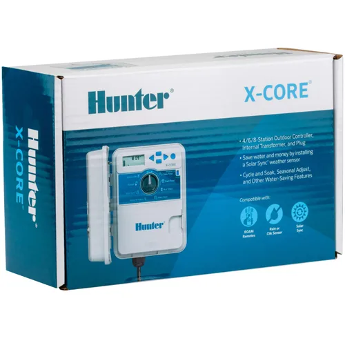 Miniatura 5 de Hunter X-Core XC400 Controlador de rociadores para exteriores de 4 zonas, temporizador de riego resistente a la intemperie para césped y jardín