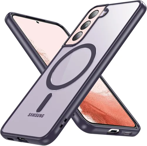 Miniatura 15 de OWKEY Funda para Samsung Galaxy A37/A36 Bark Phone Pro 5G con soporte, magnética, a prueba de golpes, para Magsafe translúcida mate, transparente