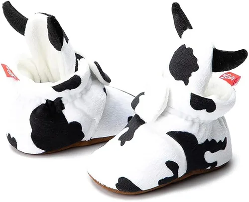 Miniatura 4 de Meckior - Calzado de invierno de polar cálido para recién nacidos, pantuflas para los que empiezan a caminar, para niños y niñas
