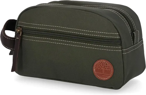 Timberland Men's Toiletry Bag Canvas Travel Kit Organizer Oliva