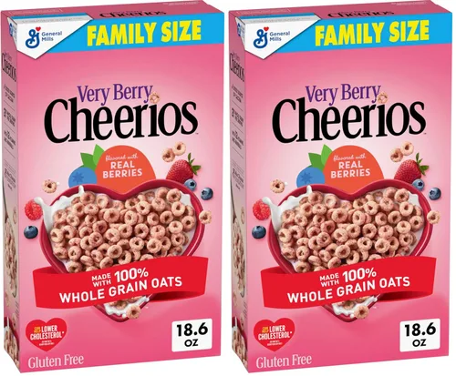 Miniatura 11 de Cereal de desayuno Very Berry Cheerios sin gluten, caja de 14.5 onzas (paquete de 2)