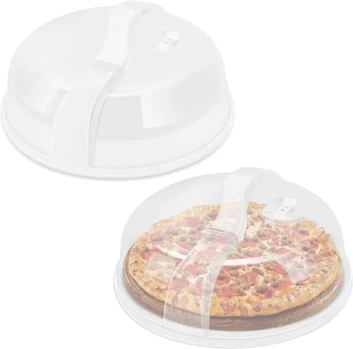 Miniatura 11 de Flexzion Funda pequeña de 10 pulgadas para salpicaduras de microondas, sin BPA, con ventilación de vapor ajustable, apta para lavavajillas