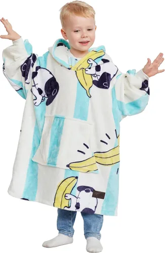Miniatura 8 de Catalonia - Sudadera con capucha de gran tamaño para niños, sudadera de forro polar portátil con bolsillo frontal grande, para niños de 4 a 12 años