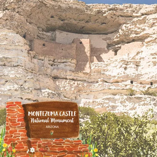 Scrapbook Customs 39653 Arizona - Monumento Nacional del Castillo Montezuma 12 x 12 Papel de doble cara para álbum de recortes - 1 hoja