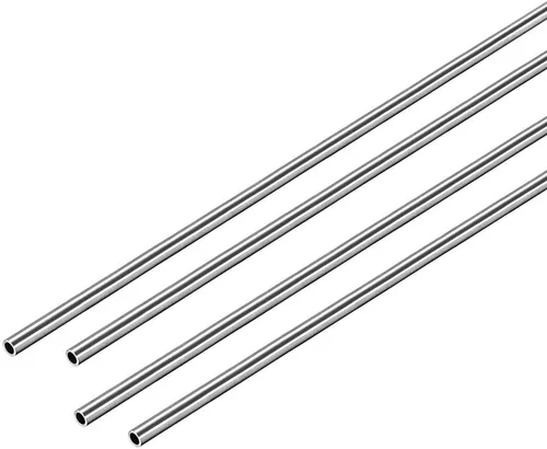 Miniatura 4 de uxcell Tubo redondo de acero inoxidable 304 0.079 in OD 0.012 in espesor de pared 9.843 in longitud tubo recto sin costura 4 piezas