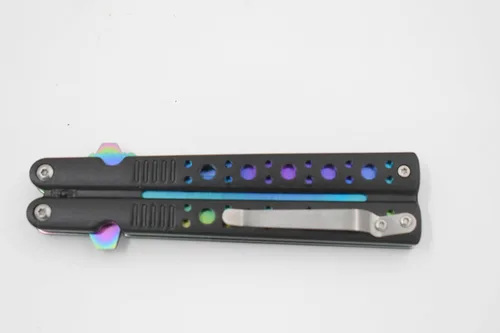Miniatura 7 de Tac Force cuchillo mango negro con apertura asistida Acero Inoxidable hoja Arco Iris