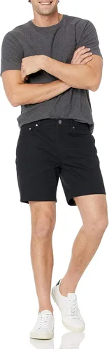 Miniatura 4 de Tienda Essentials Pantalón corto ajustado para hombre con entrepierna de 7 pulgadas y 5 bolsillos