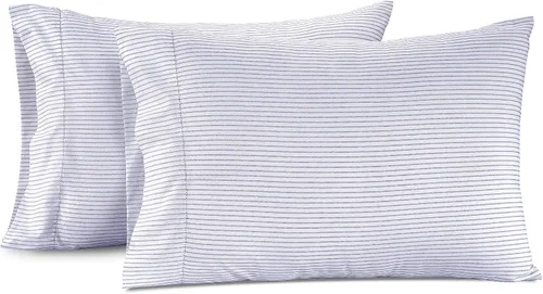 Miniatura 25 de Lane Linen - Juego de 2 fundas de almohada, 100% algodón orgánico puro, tamaño king, color amarillo claro/vainilla (20 x 36 pulgadas)
