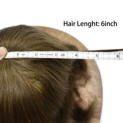 Miniatura 8 de LYRICAL HAIR Toupee - Peluca de cabello humano de aspecto natural para hombre, con encaje fino y mono, sistema de cabello de repuesto para hombre