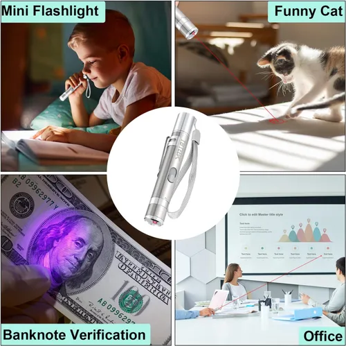 Miniatura 6 de TBTeek Juguetes para gatos, recargables, 3 modos de luz y 5 patrones ajustables, juguete portátil interactivo para gatitos, perros, gatos, ratón