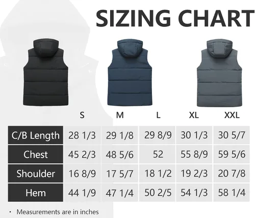 Miniatura 7 de MOERDENG Abrigos cálidos de invierno para hombre, chaleco de moda para exteriores, impermeable, con capucha, abrigos acolchados, chaleco