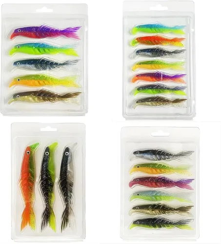 Miniatura 11 de Señuelos suaves de varios segmentos, juego de señuelos de pesca multiarticulados, señuelos de natación de segmentos, cebo de natación de hundimiento