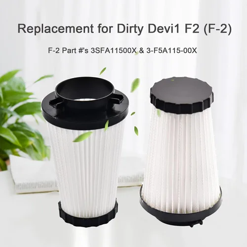 Miniatura 3 de EZ SPARES Filtro de vacío de repuesto para filtro Hepa Dirty Devi1 F2 (F-2), compatible con Dynamite Vacuum F-2 Parte # 3SFA11500X y 3-F5A115-00X