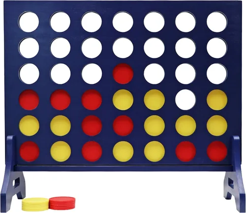 Miniatura 80 de Tailgating Pros Cuatro en una fila gigante azul marino premium con funda de transporte – Juego de patio al aire libre de gran tamaño – ¡Muchos